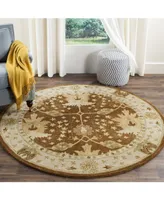 Safavieh Antiquity At840 Brown 6' x 6' Round Area Rug