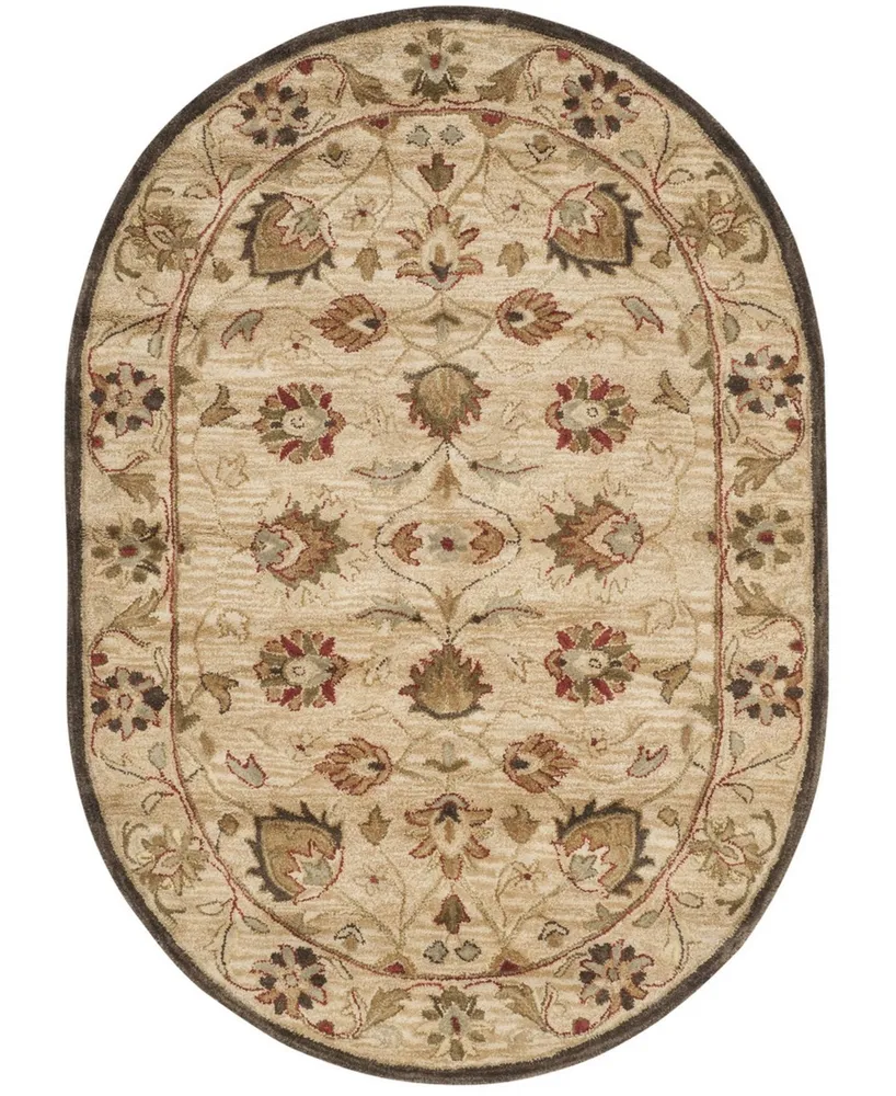 Safavieh Antiquity At812 Beige 4'6" x 6'6" Oval Area Rug