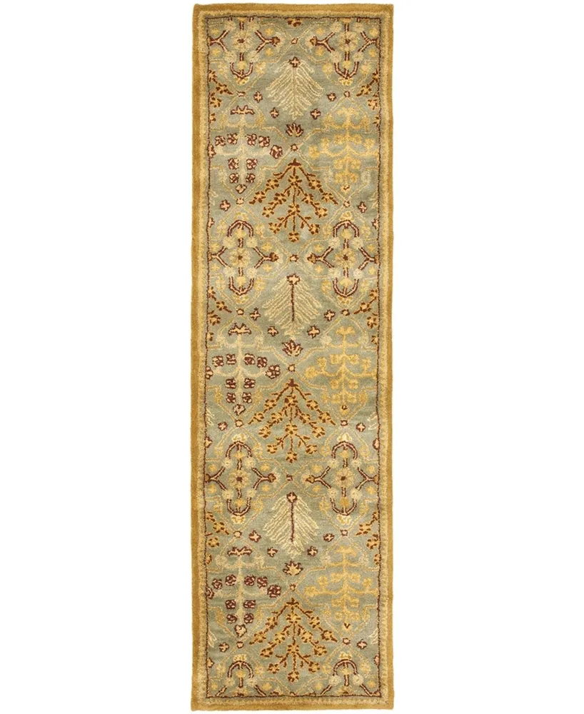 Safavieh Antiquity At613 Mist and Gold 2'3" x 16' Runner Area Rug