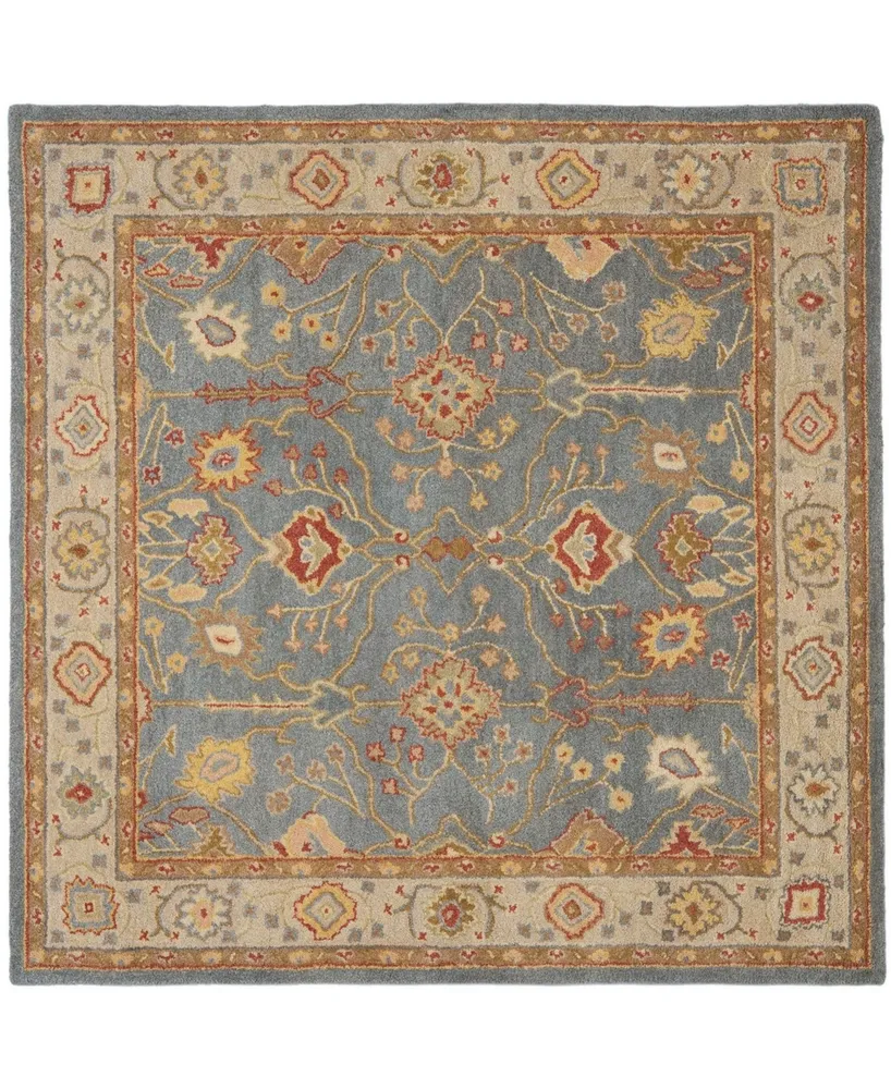 Safavieh Antiquity At314 Blue and Ivory 8' x 8' Square Area Rug