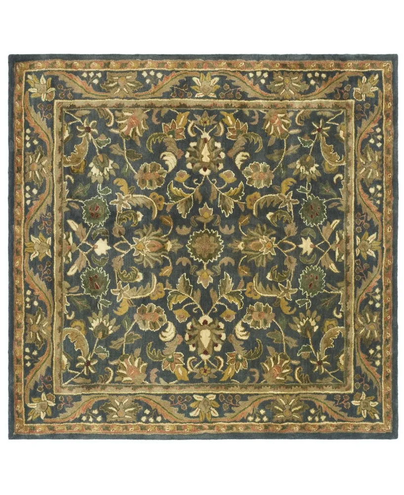 Safavieh Antiquity At52 Blue and Gold 6' x 6' Square Area Rug