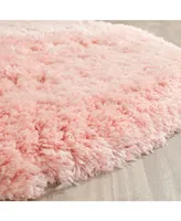 Safavieh Arctic Shag Sg270 Pink 5' x 5' Round Area Rug