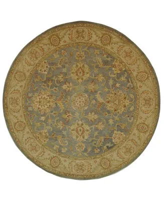 Safavieh Antiquity At312 Blue and Beige 8' x 8' Round Area Rug