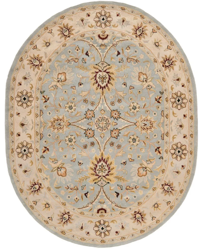 Safavieh Antiquity At249 Mist and Ivory 4'6" x 6'6" Oval Area Rug