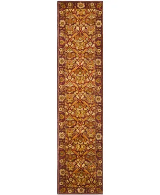 Safavieh Antiquity At51 Wine and Gold 2'3" x 12' Runner Area Rug