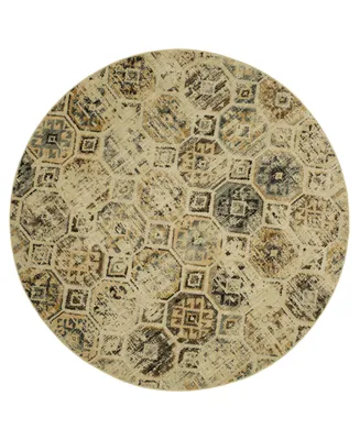 Karastan Elements Tunis Beige 8' x 8' Round Area Rug