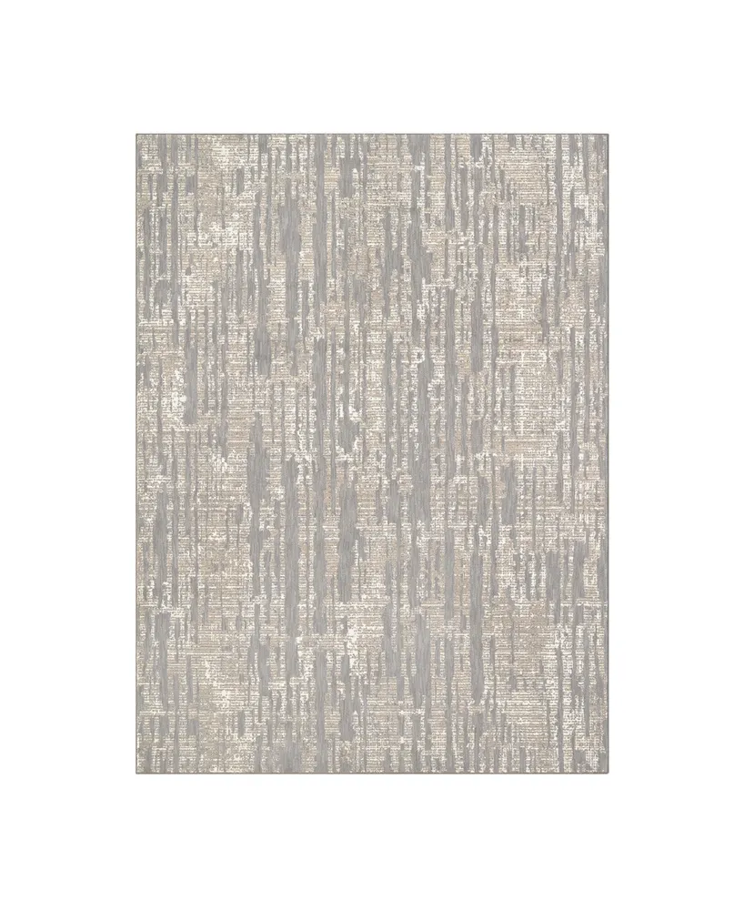 Karastan Soiree Matrix Grey 2'4" x 7'10" Runner Rug