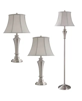 StyleCraft Floor and Table Lamp Set, Pack of 3