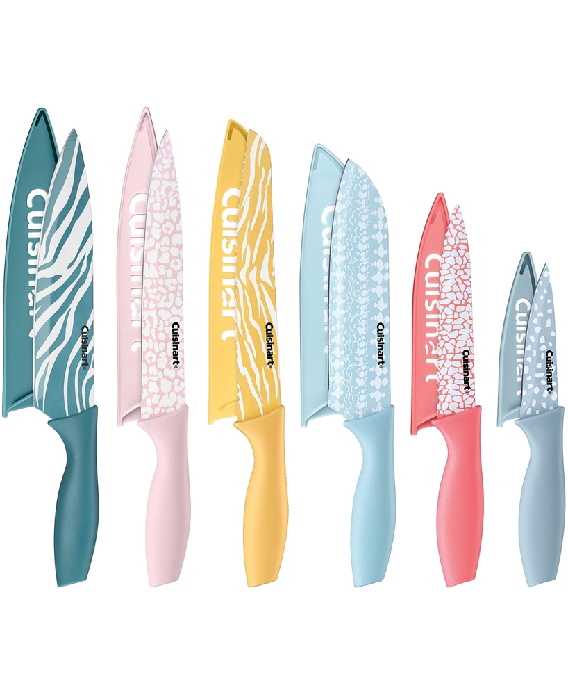 Cuisinart 12-Piece Animal Print Cutlery Set with Blade Guards
