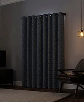 Scott Living Gresham Geometric 100% Blackout Grommet Curtain Panel, 96" x 52"