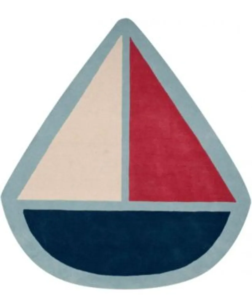 Martha Stewart Collection Boat Msr4567a Ivory Blue Area Rug