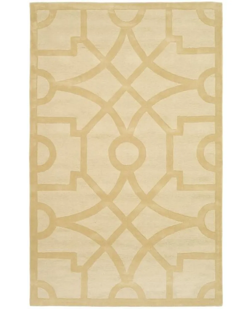 Martha Stewart Collection Fretwork MSR4612B Beige 3' x 5' Area Rug