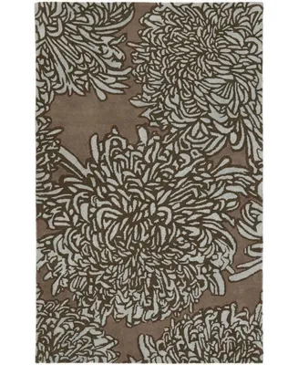 Martha Stewart Collection Chrysanthemum MSR4542G Driftwood 8' x 10' Area Rug