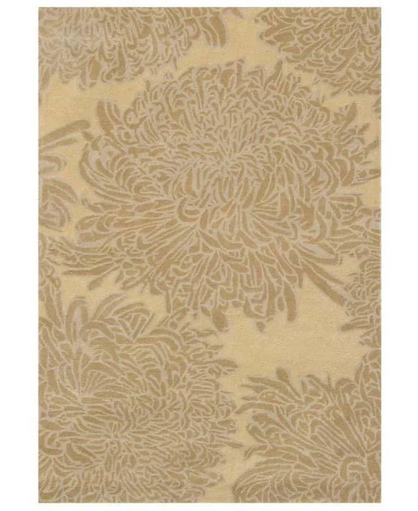 Martha Stewart Collection Chrysanthemum MSR4542A Beige 8' x 10' Area Rug