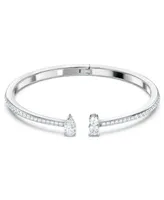 Swarovski Silver-Tone Crystal Cuff Bracelet