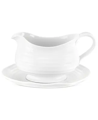 Portmeirion Dinnerware, Sophie Conran White Gravy Boat and Stand