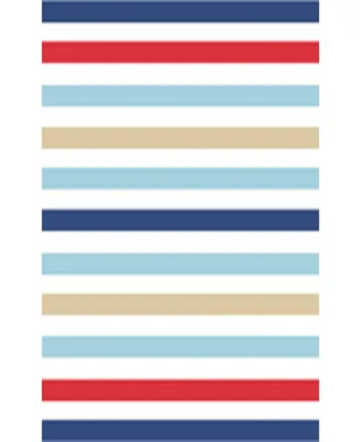 Martha Stewart Collection Circus Stripe MSR4565C Azure 5' x 8' Area Rug
