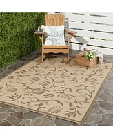 Martha Stewart Collection Swirling Garden MSR4251 Creme 2'7" x 5' Outdoor Area Rug