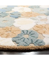 Martha Stewart Collection Poppy Field MSR3625C Multi 6' x 6' Round Area Rug