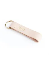 Royce New York Leather Loop Key Fob with Gold Hardware