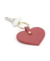 Royce New York Heart Shaped Leather Key Fob