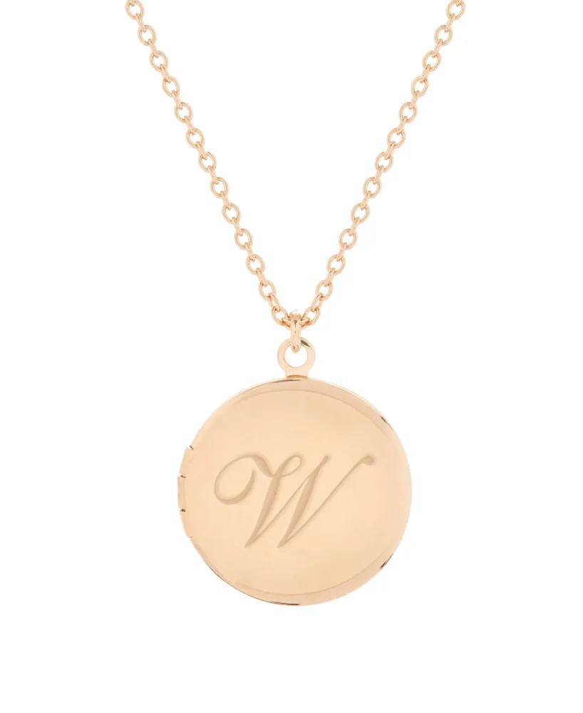 brook & york 14K Gold Plated Isla Initial Long Locket Necklace