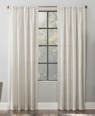 Wallis 52" x 84" Textured Linen Blend Sheer Curtain Panel