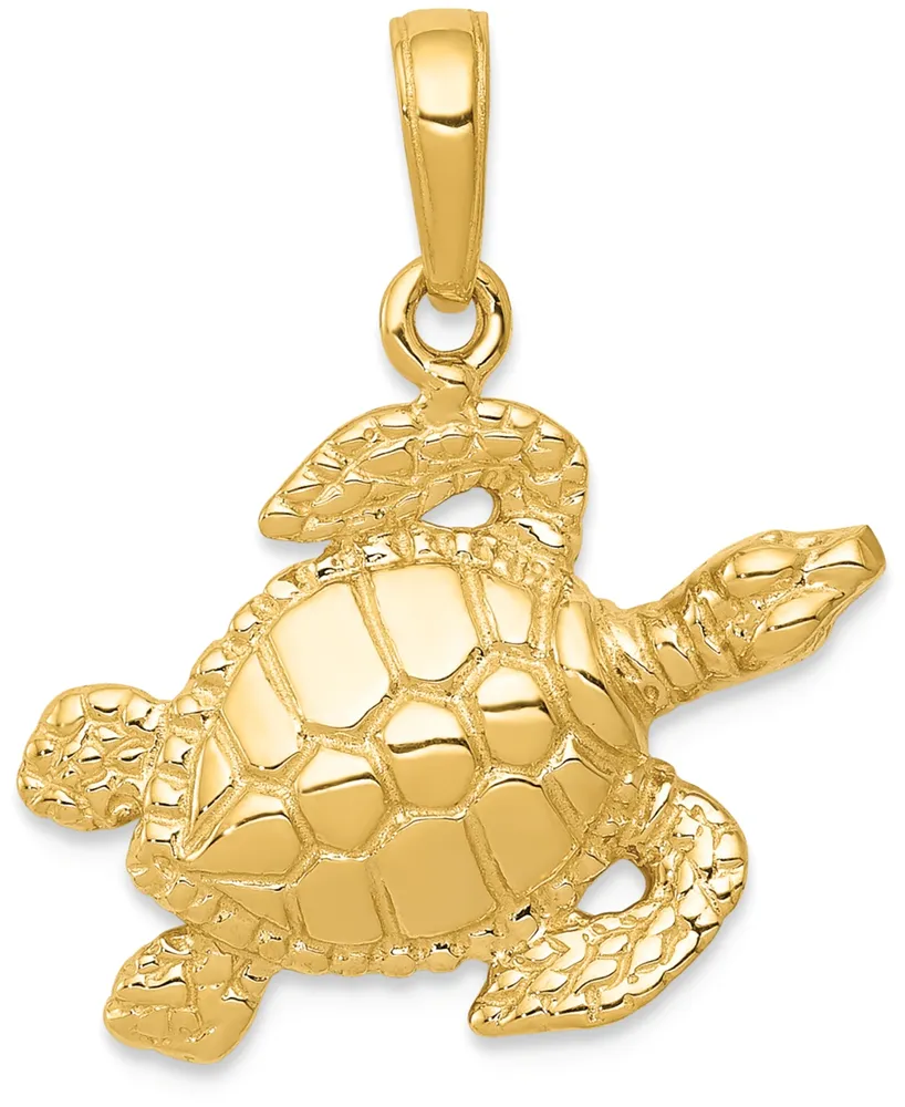 Diamond Turtle Necklace 1/10 carat tw Sterling Silver & 10K Yellow Gold |  Kay