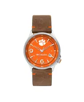 Columbia Men's Canyon Ridge Clemson Saddle Leather Watch 45mm