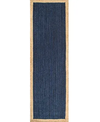 nuLoom Eleonora TAJT09B Blue 2'6" x 8' Runner Rug