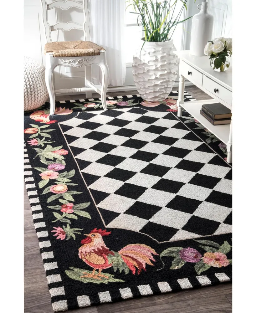 nuLoom Angla HJHK01A Black 8'6" x 11'6" Area Rug