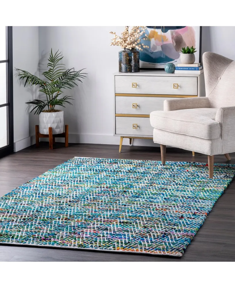 nuLoom Rochell VIAG01C Green 8'6" x 11'6" Area Rug