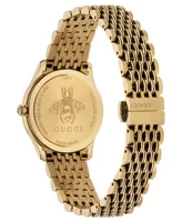 Gucci G-Timeless Gold Pvd Stainless Steel Bracelet Watch 29mm