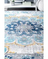 nuLoom Kiyoko RZBD59C Blue 5' x 7'5" Area Rug