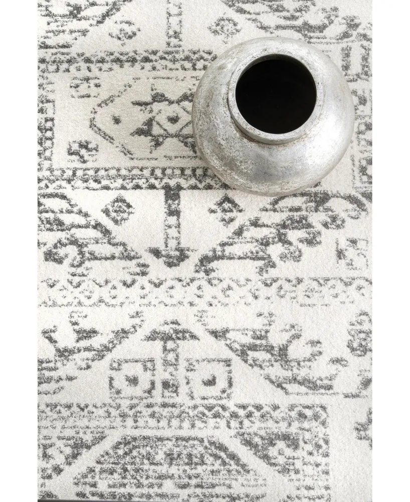 nuLoom Marisela RZBD48C Gray 5' x 7'5" Area Rug