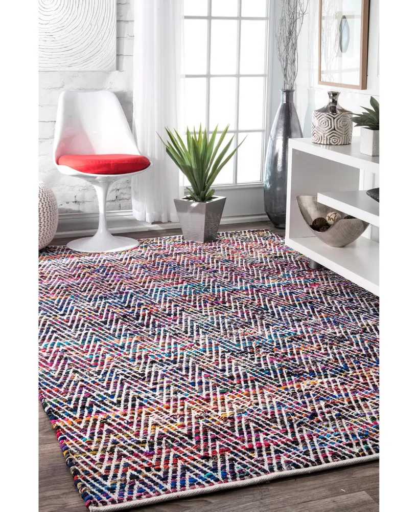 nuLoom Rochell VIAG01B Indigo 5' x 8' Area Rug