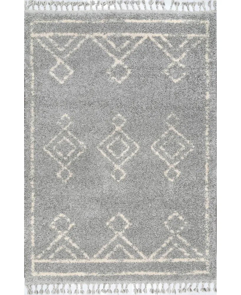 nuLoom Mackie GCDI03B Gray 5'3" x 7'7" Area Rug