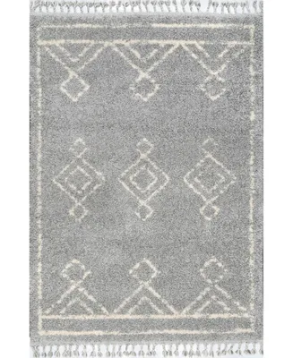 nuLoom Mackie GCDI03B Gray 5'3" x 7'7" Area Rug