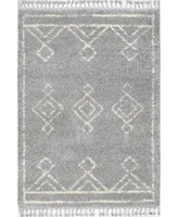 nuLoom Mackie GCDI03B Gray 5'3" x 7'7" Area Rug