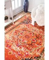 nuLoom Mackenzie KKCB10B Orange 7'10" x 11' Area Rug