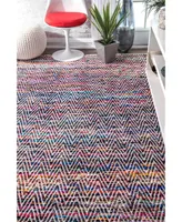 nuLoom Rochell VIAG01B Indigo 4' x 6' Area Rug