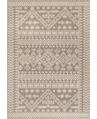 nuLoom Kandace OWDN24D Beige 6'3" x 9' Outdoor Area Rug