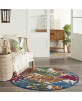 Nourison Home Aloha ALH18 Multi 5'3" Round Rug