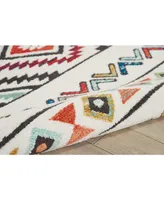 Nourison Home Navajo NAV06 White 5'3" x 7'6" Area Rug