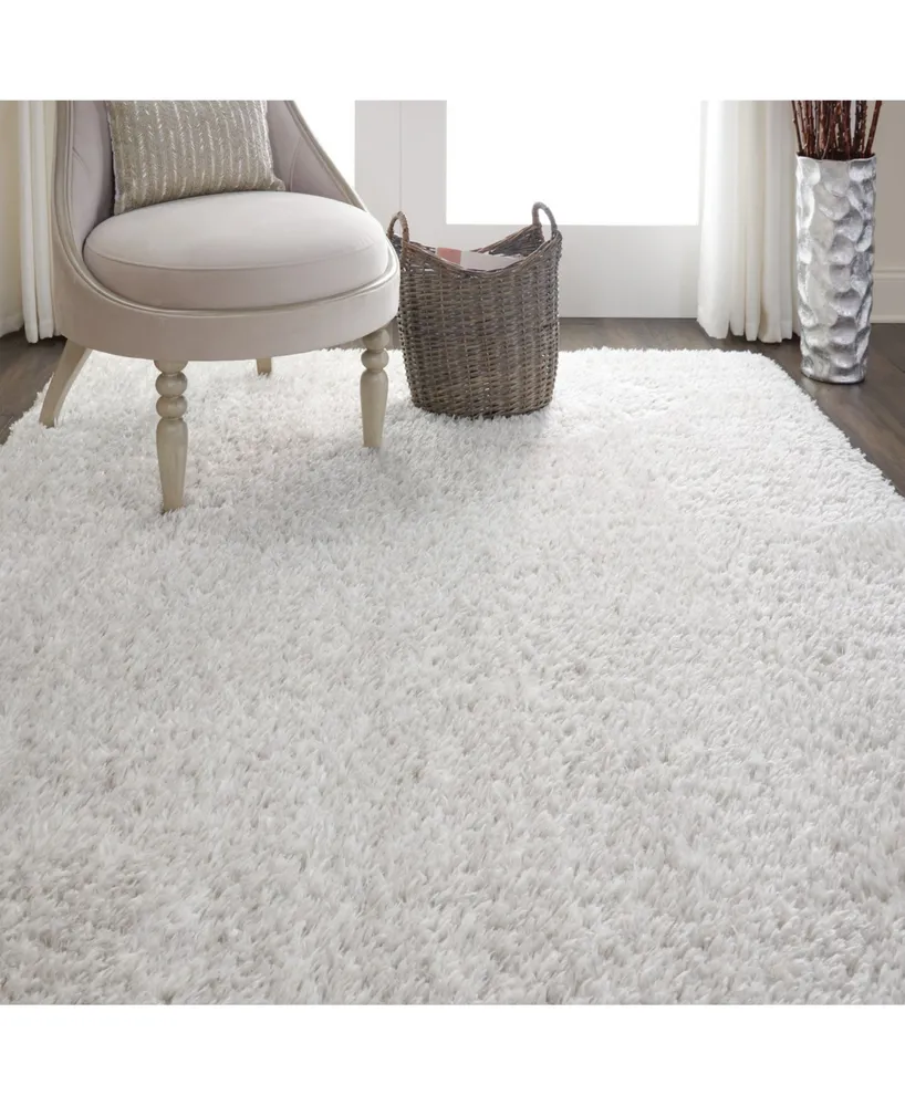 Nourison Home Luxe Shag LXS01 Silver 5' x 7' Area Rug