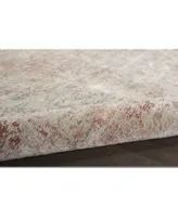 Nourison Home Lucent Lcn07 Silver Red Rug