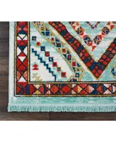 Nourison Home Navajo NAV02 Aqua 3'11" x 6'2" Area Rug