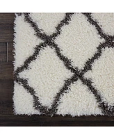 Nourison Home Luxe Shag LXS02 Ivory 8'2" x 10' Area Rug