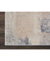 Nourison Home Rustic Textures RUS02 Beige and Gray 2'2" x 7'6" Runner Rug