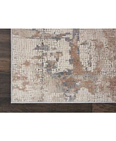 Nourison Home Rustic Textures RUS06 Beige and Gray 7'10" x 10'6" Area Rug